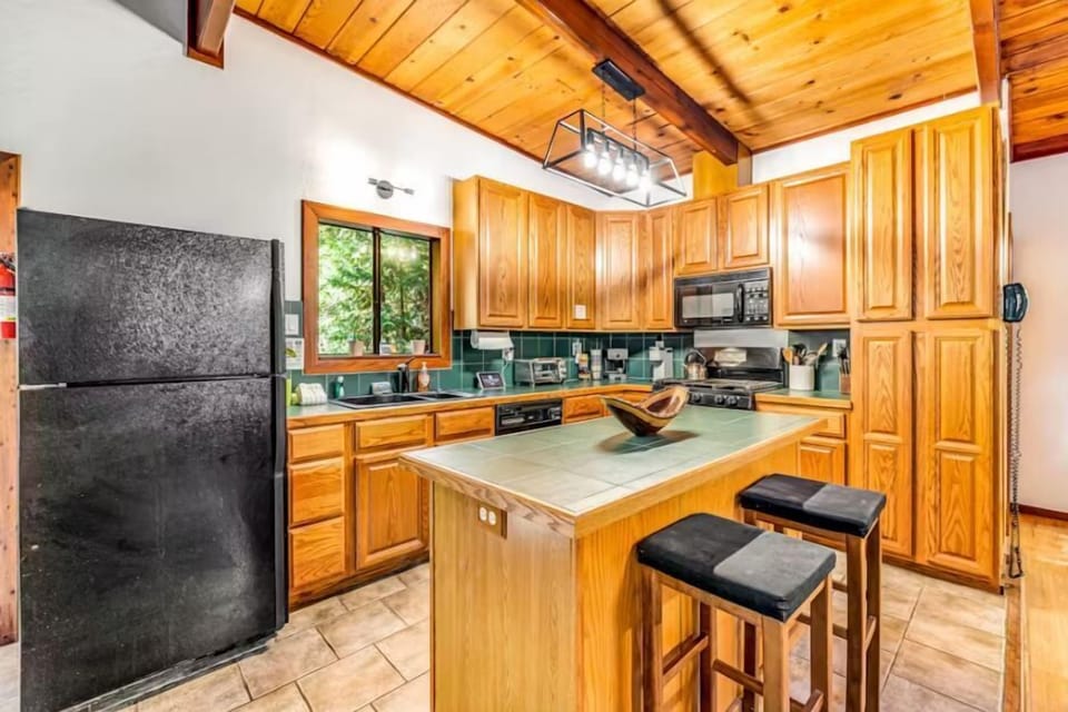 An open kitchen makes for fun cooking with friends and family!
