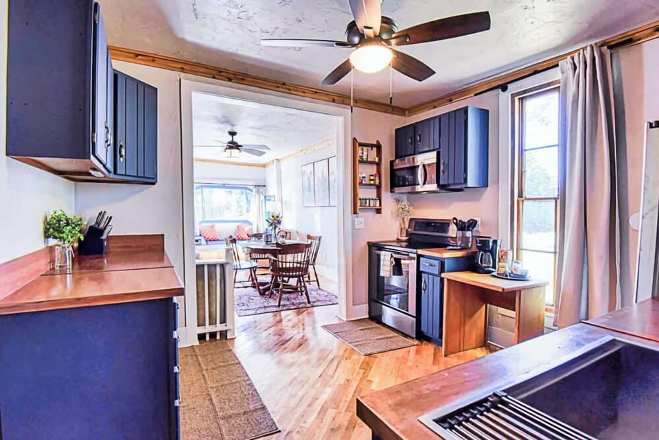 kitchen and dining area
