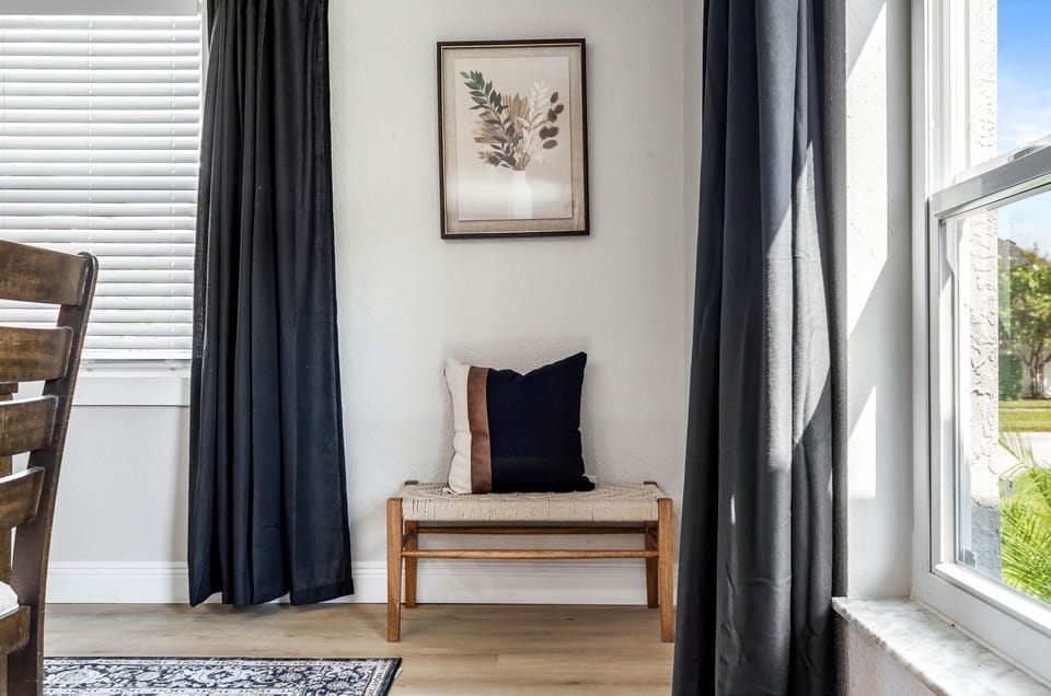 The corner nook, where you can enjoy the natural light and views outside.