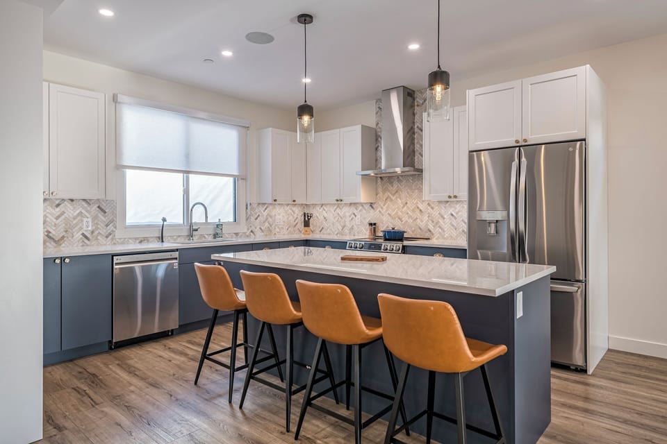 Kitchen Island & Fridge Area
