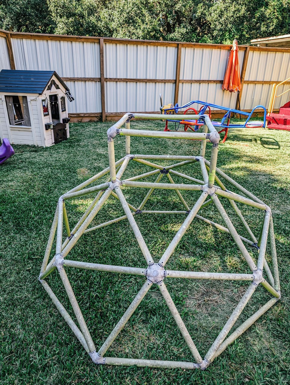 Airplane Teeter toter, climbing dome & more outside your front door
