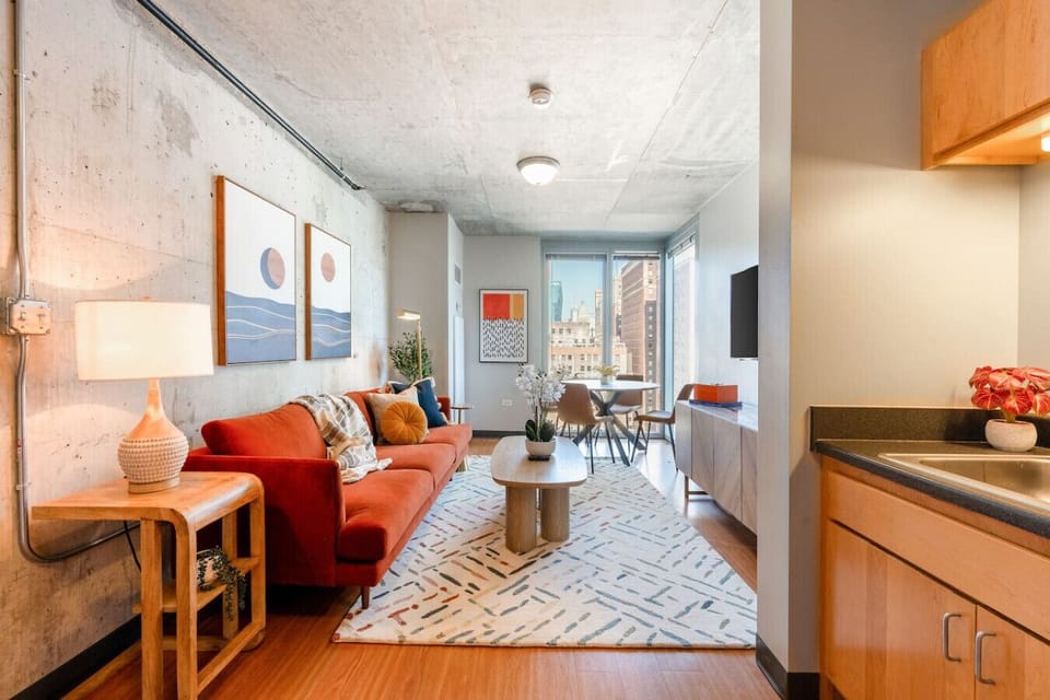 Modern, cozy apartment with city views and stylish living space.