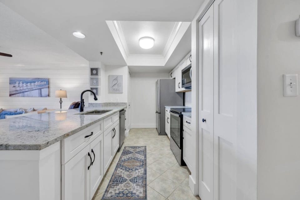 Florida-style kitchen featuring stainless steel appliances
