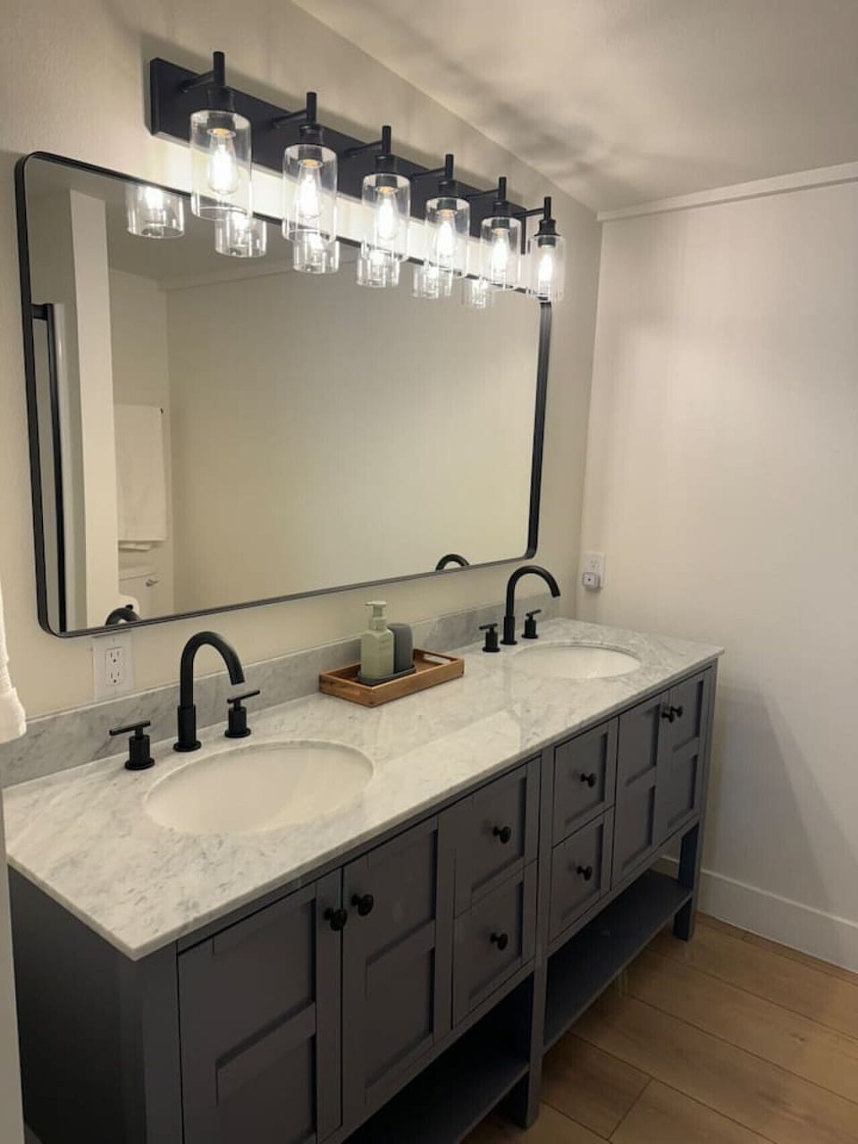 Double Vanity with Granite Fixtures