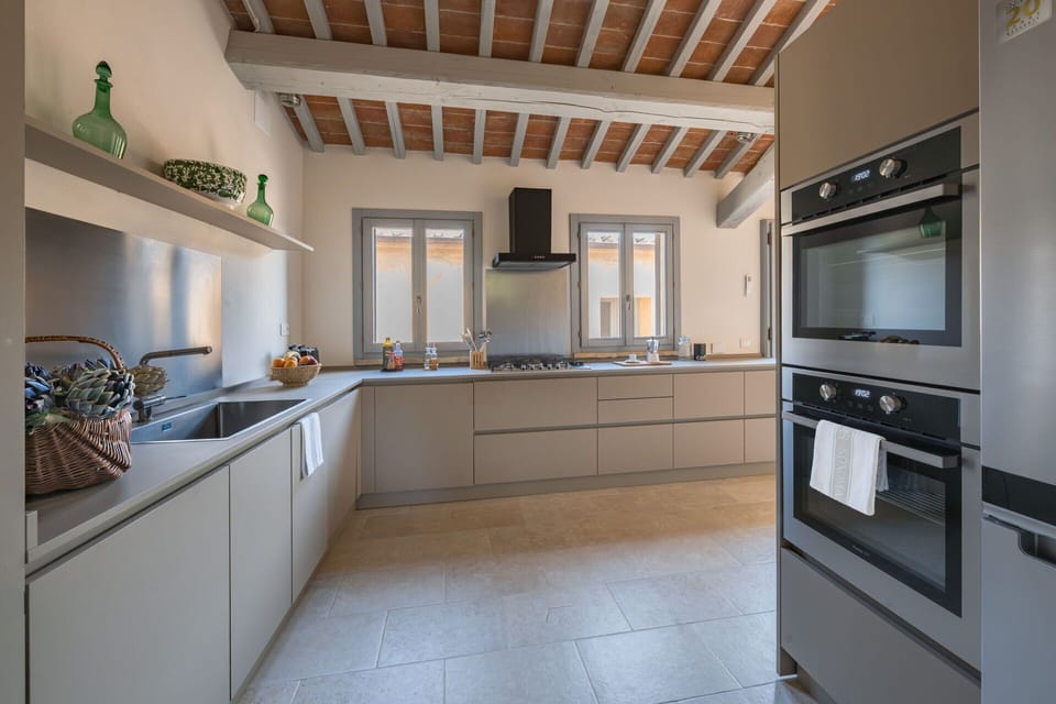 Kitchen, Kitchen Appliance, Countertop, Interior Design, Cabinetry, Furniture, Flooring, Major Appliance, Home, Home Appliance