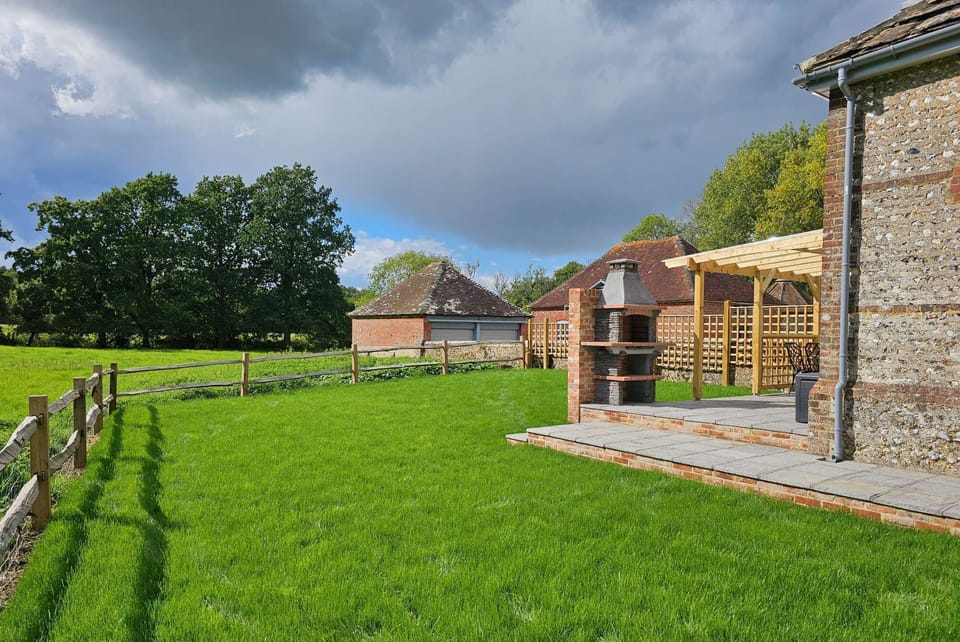 Enclosed garden with patio