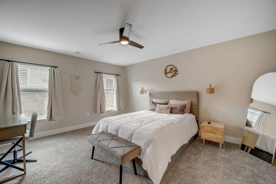 Relax in the Master bedroom that has a connected bath and walk in closet!