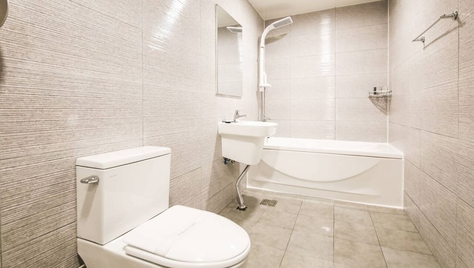 Premium Double Room | Bathroom | Separate tub and shower, free toiletries, hair dryer, towels
