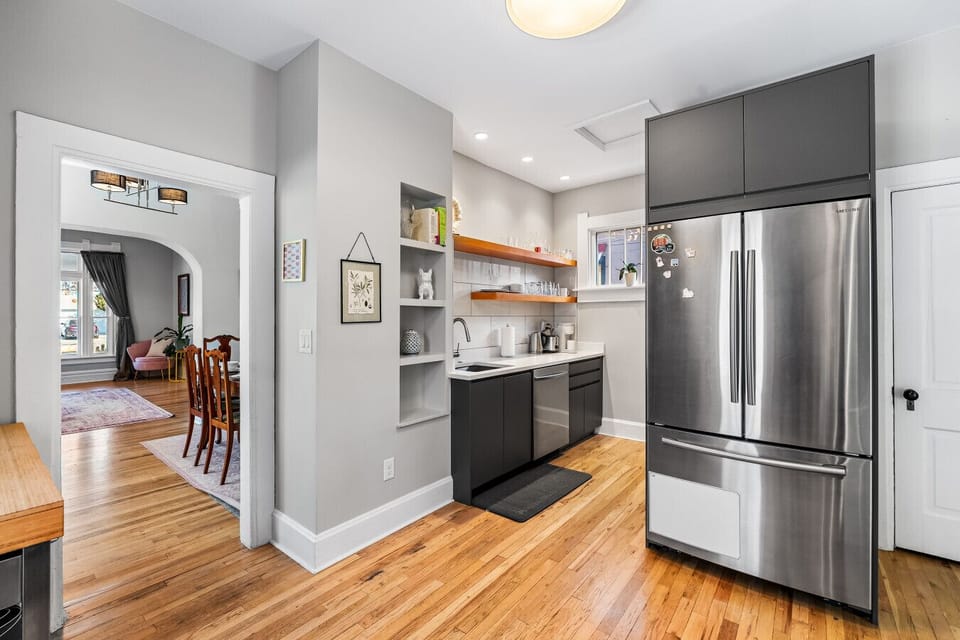 The kitchen comes fully stocked with all that you`ll need for your stay!