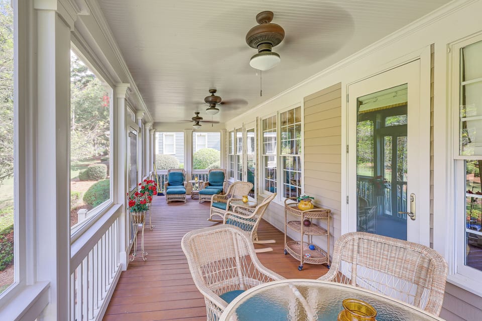 Screened Porch | Charcoal Grill | 2-Story Home