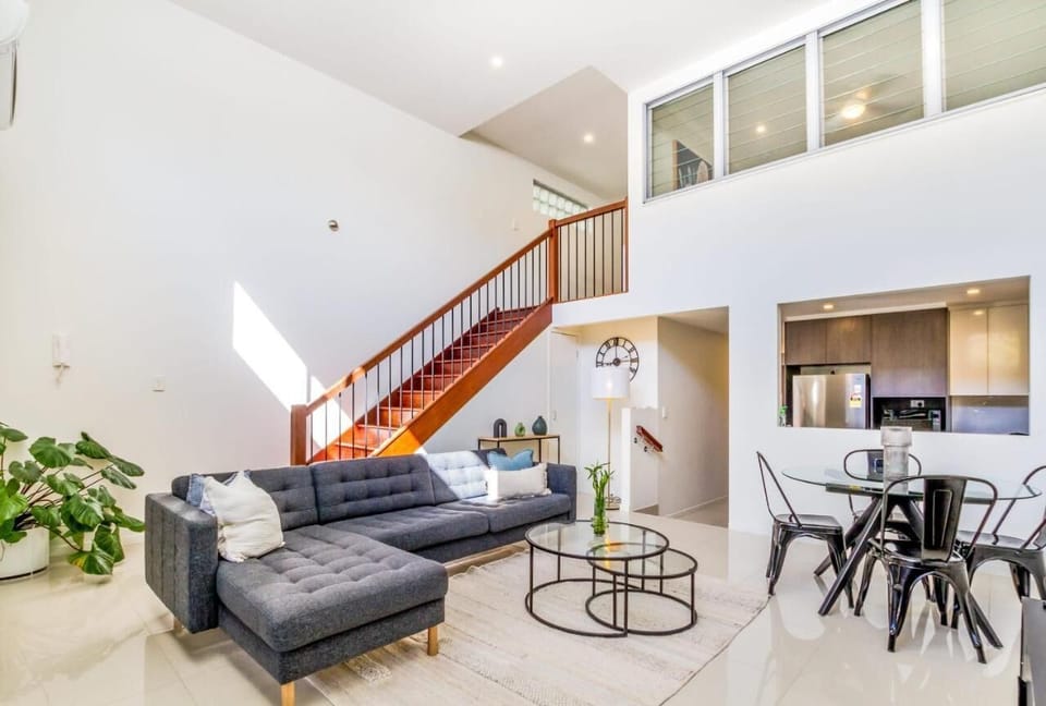 Huge light-filled space for living and dining