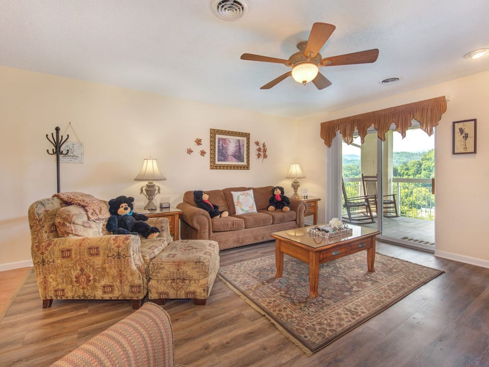 Whispering Pines 553 2 Bedroom Condo with Indoor Pool Outdoor Po - Spacious Living Room with Gas Fireplace, Sleeper Sofa and SMART TV with Cable & WIFI throughout vacation rental