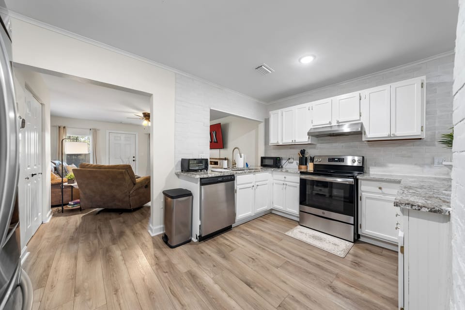 The open concept allows you to hangout no matter what room you are in. 