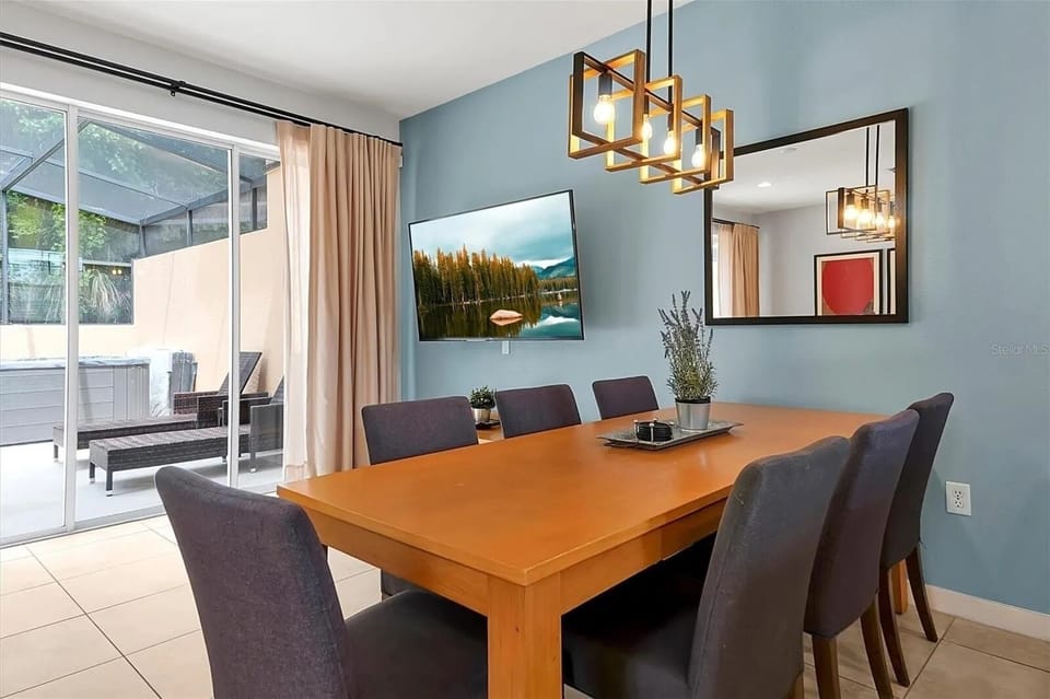 Spacious dining area