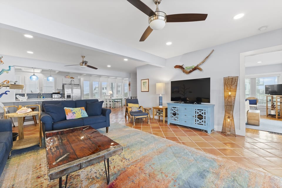 2nd Floor open concept living and kitchen area perfect for gathering