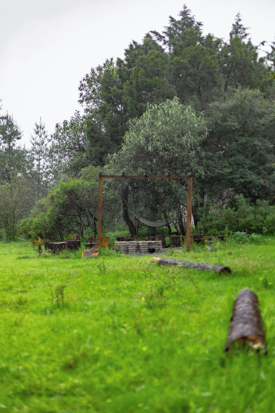 Outdoor banquet area