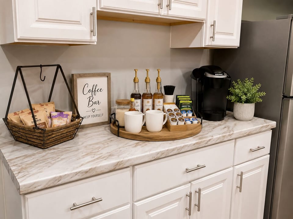 Start your morning at the coffee bar before heading out in Knoxville.