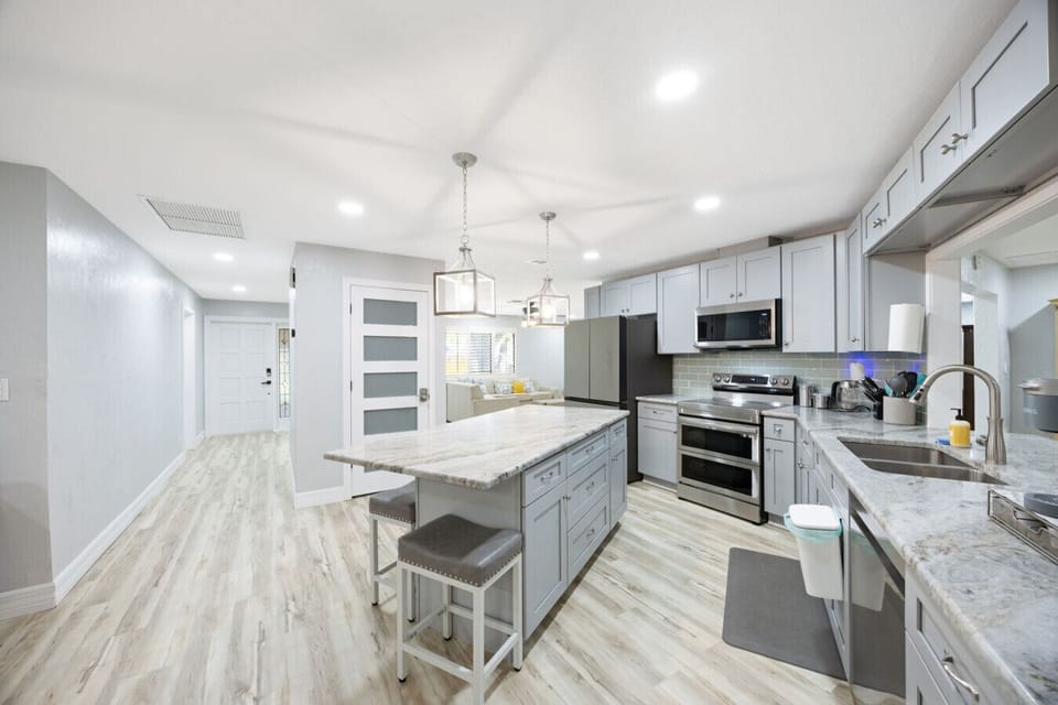 All appliances are recently installed, feel like brand new, all cookware, silverware, and utensils are ready for cooking of your favorite meals.