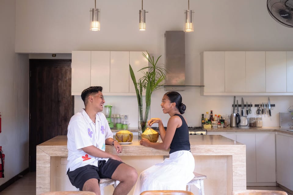 Deluxe Villa, Patio, Pool View | Private kitchen | Coffee/tea maker, electric kettle, toaster