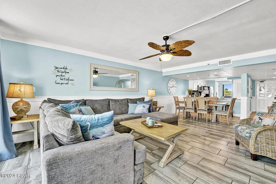 Condo, 1 King Bed (Edgewater Tower 3-104) | Living area | TV