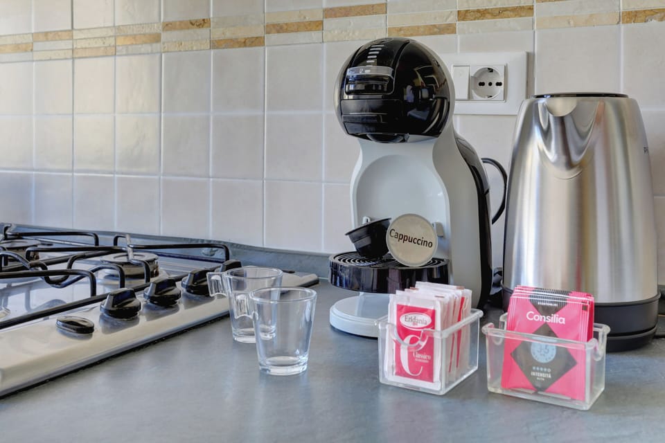 Apartment | Private kitchen | Electric kettle, toaster, freezer