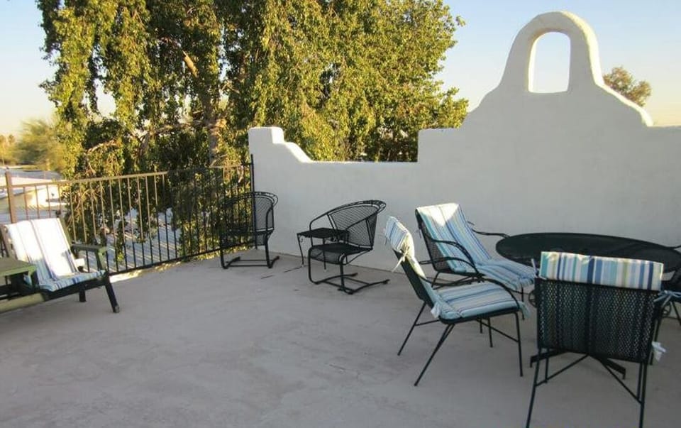 Rooftop patio.