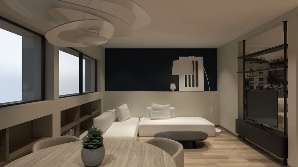 Penthouse, City View | Living room