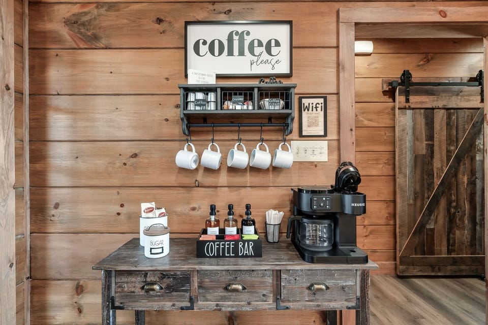 Life happens, coffee helps—especially in a cabin!