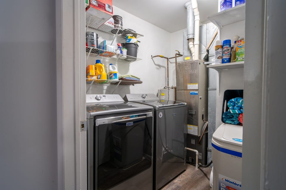 Washer and dryer provided for your convenience if needed during your stay.
