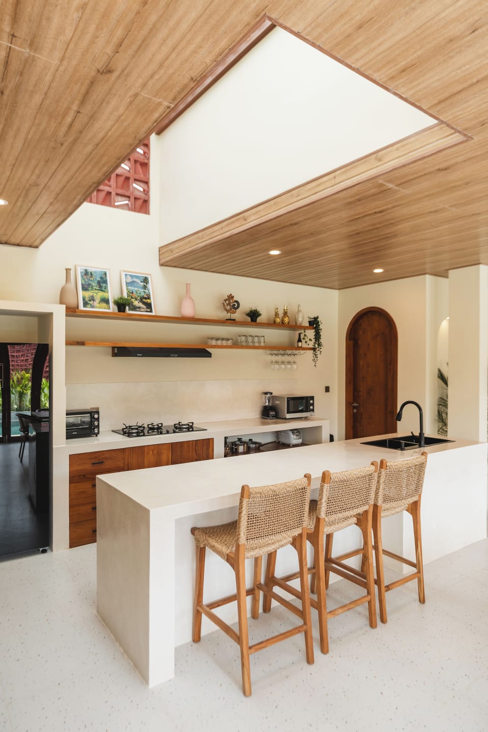 Deluxe Villa, 3 Bedrooms, Balcony, Pool View | Private kitchen | Fridge, microwave, stovetop, coffee/tea maker