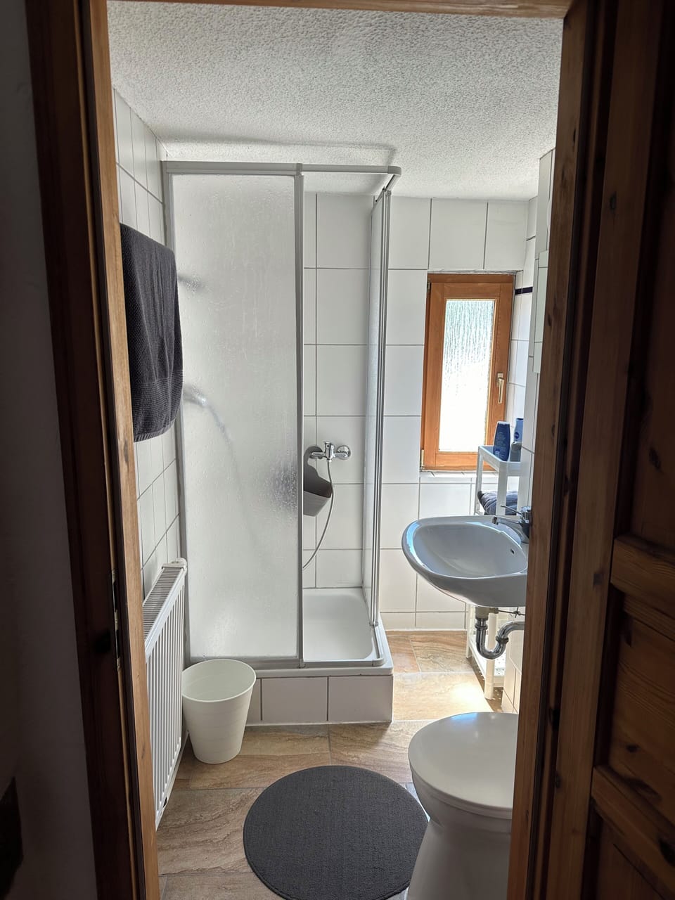 Standard Double Room | Bathroom | Shower, hair dryer, towels, soap