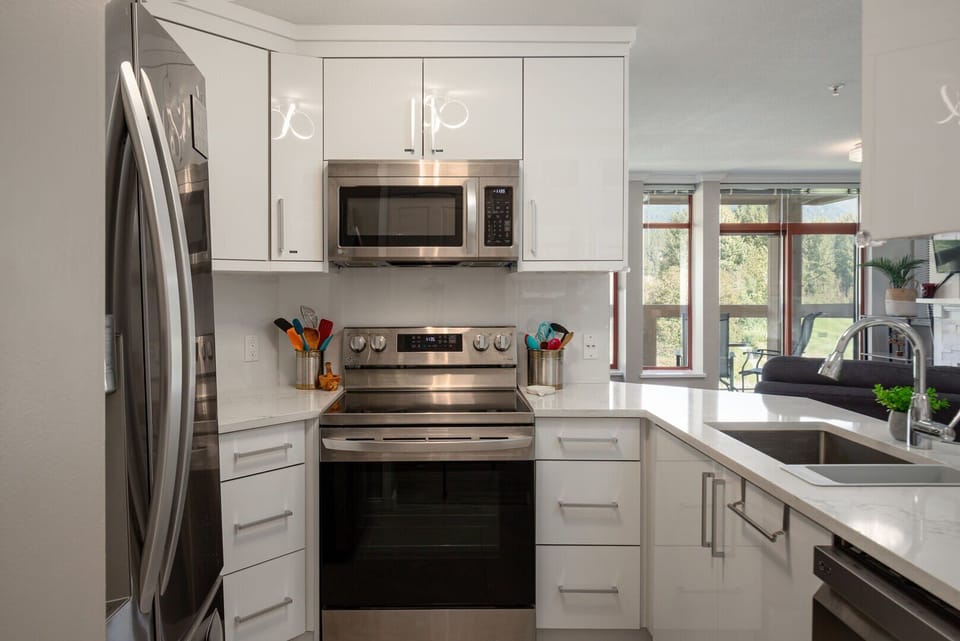 Whip up your favorites in this bright and updated kitchen with plenty of counter space.