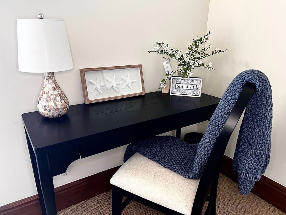 A dedicated workspace with high speed WI-FI, perfect for staying productive.