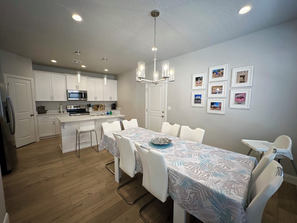 table with enough room to eat dinner as a family or play games together.