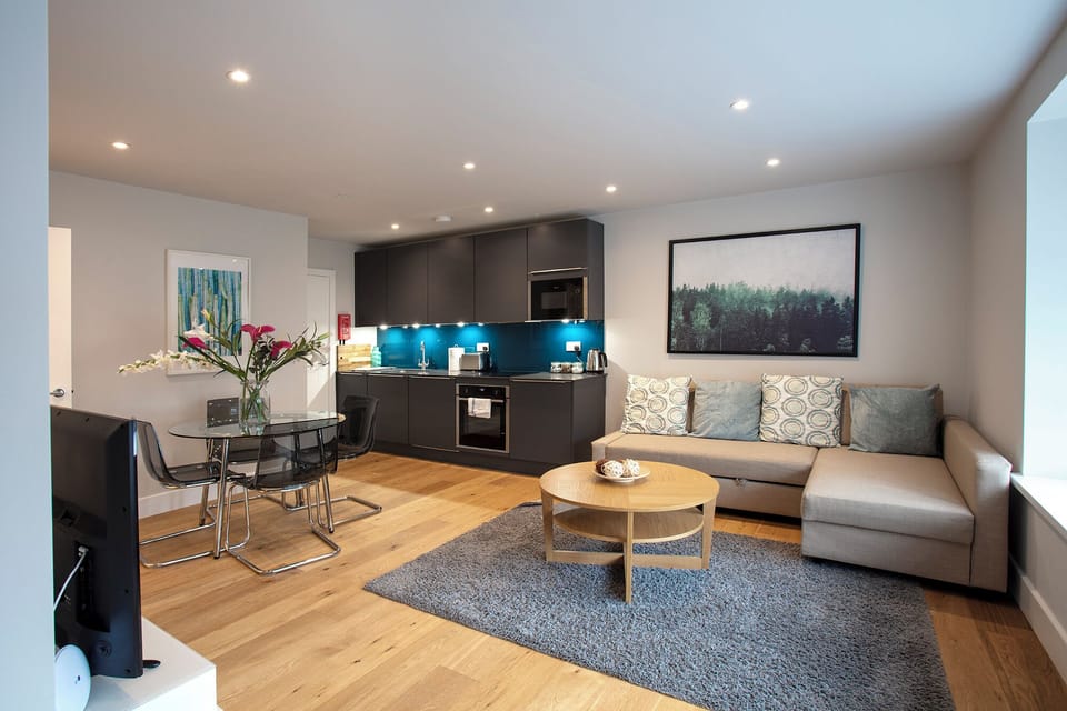 Deluxe Apartment | Living area | Flat-screen TV