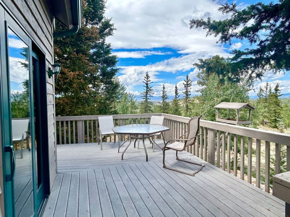 Outdoor seating with a view