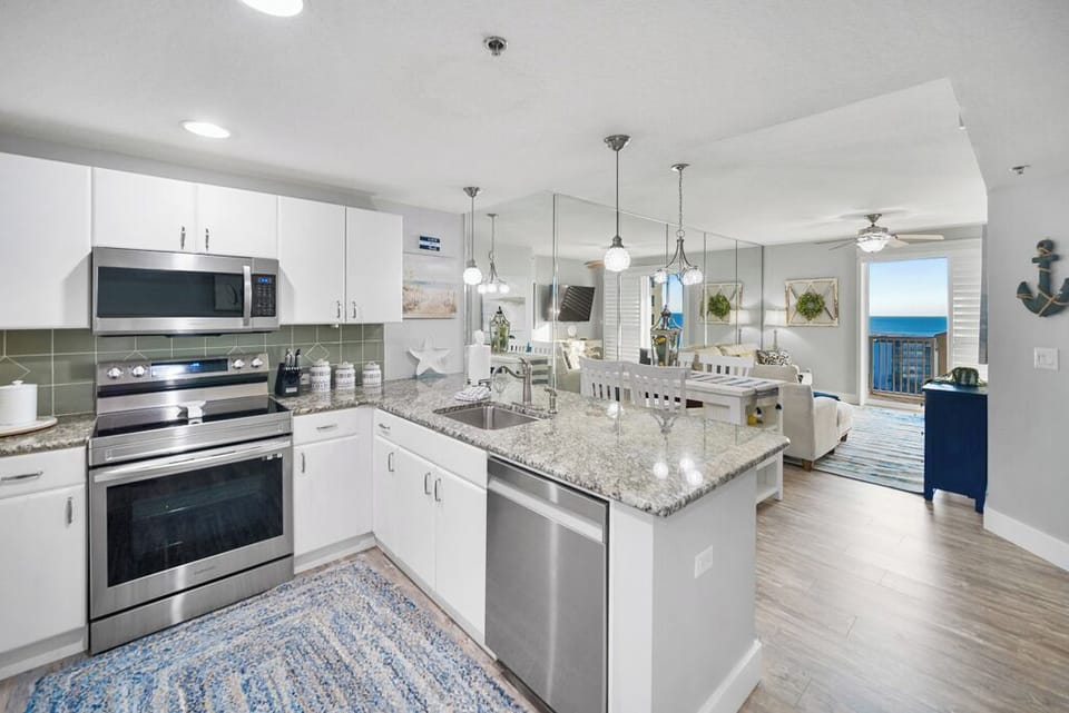 Fully Equipped Kitchen with Ocean View