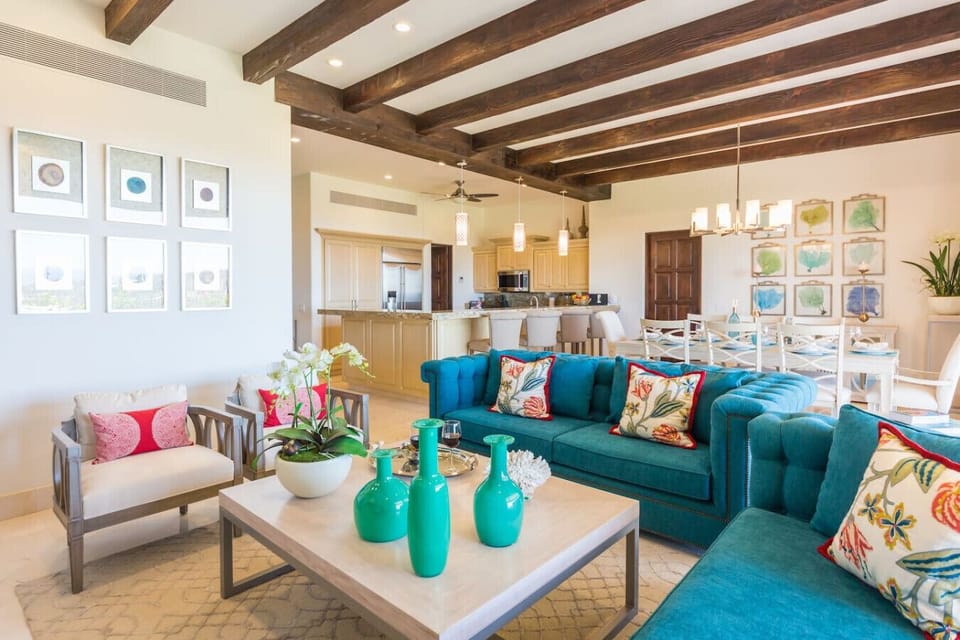 The heart of Villa Santiago, the ample living room.