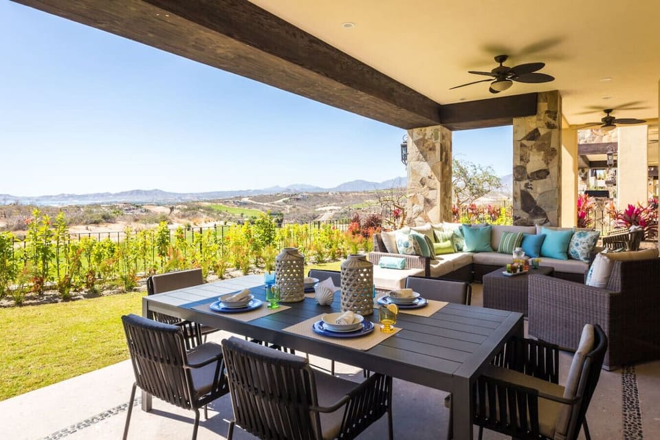 Sunset dinners with ocean and mountain views from your private terrace!
