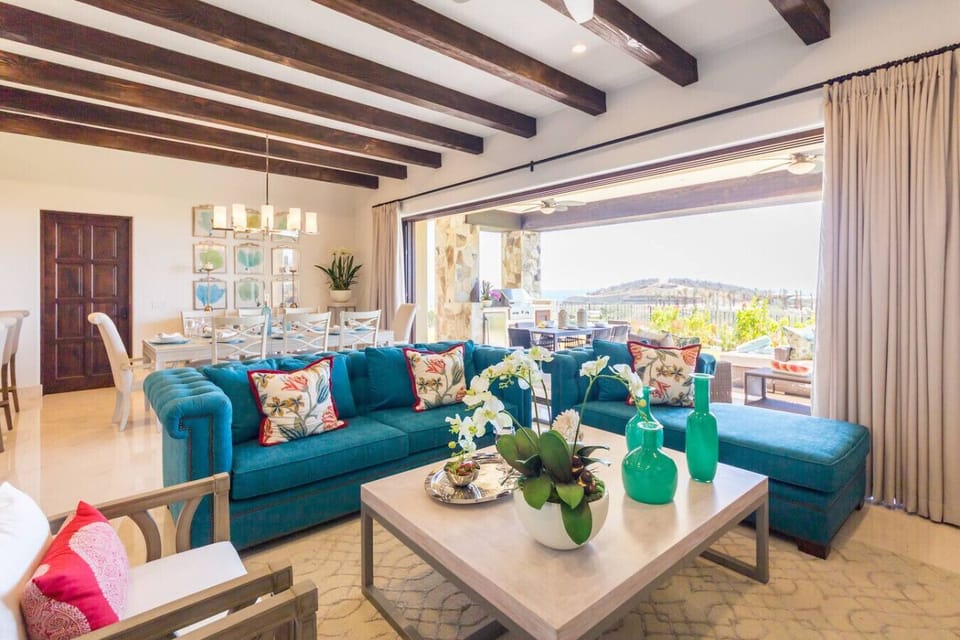 Enjoy a spacious living room with floor-to-ceiling views!