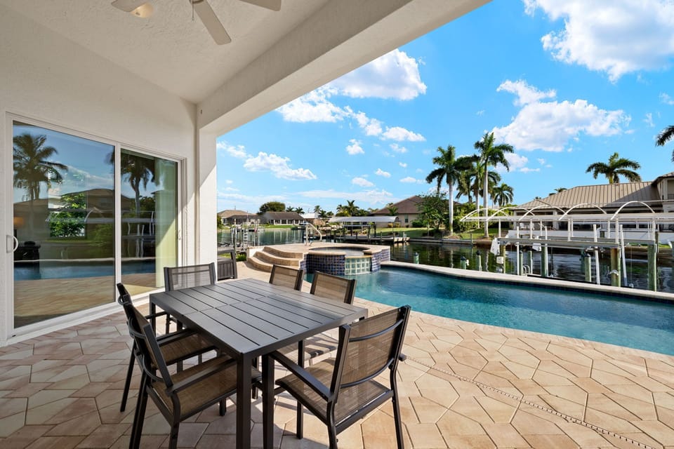Table for 6 in shade