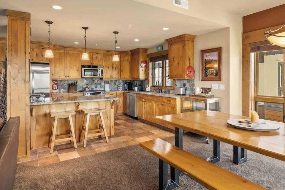 Fully equipped kitchen with all essentials to enjoy a home-cooked meal