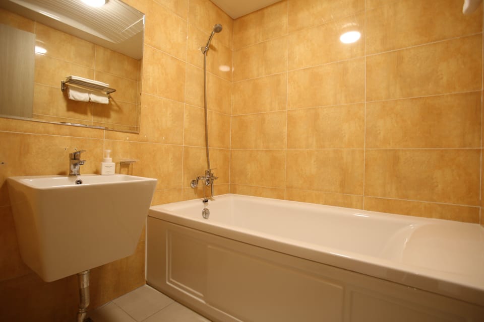 Superior Double Room, City View | Bathroom | Separate tub and shower, free toiletries, hair dryer, bathrobes