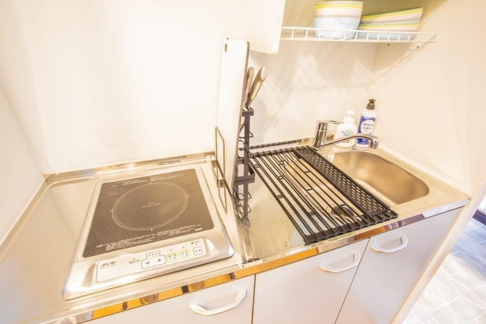 Basic Double Room | Private kitchen | Mini-fridge, microwave, oven, stovetop