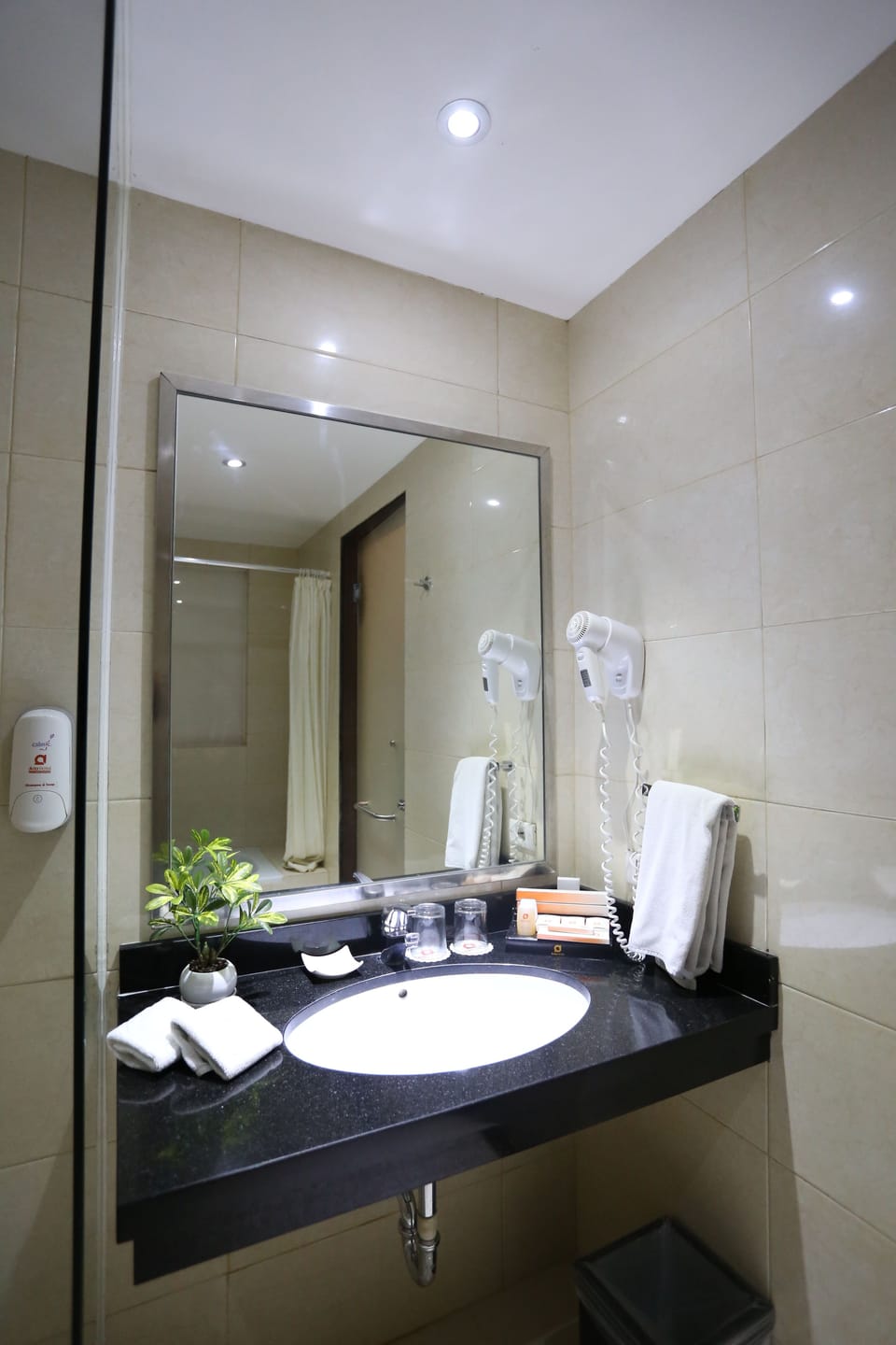 Deluxe Twin (Room Only) | Bathroom | Shower, free toiletries, hair dryer, slippers