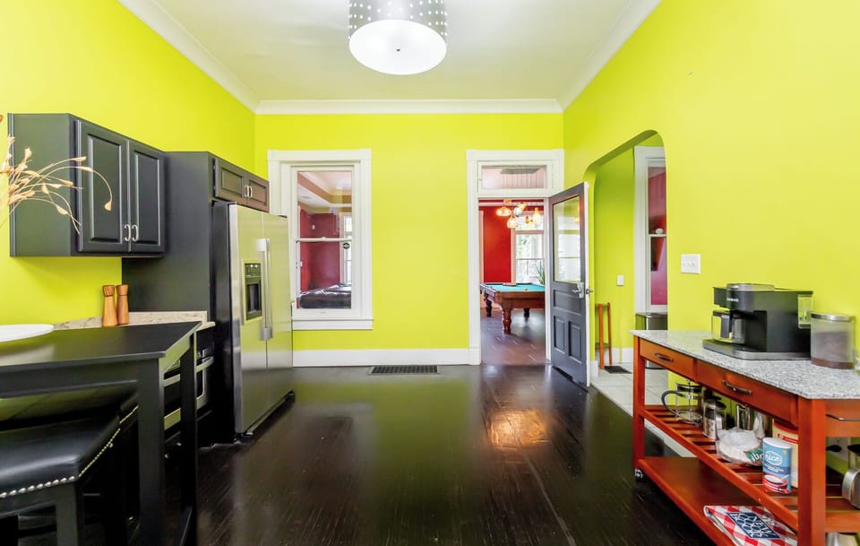 Kitchen with high end gas range