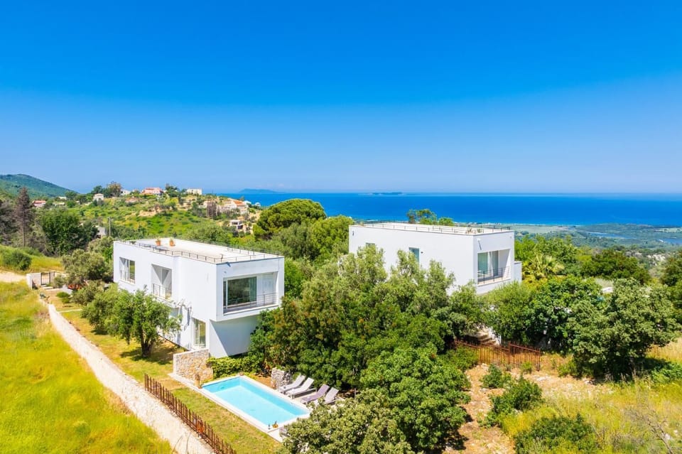 Aerial view of villa