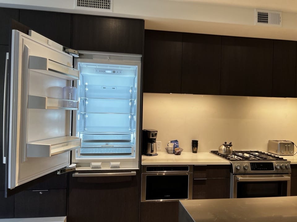 Indoors, Kitchen, Microwave, Oven, Refrigerator