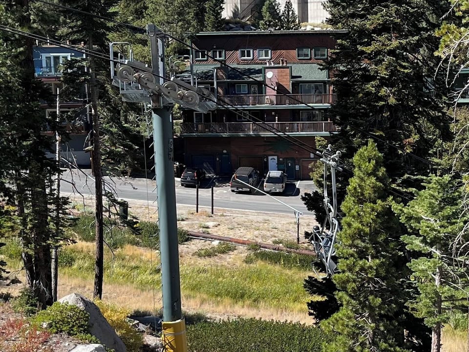 view from chairlift tower