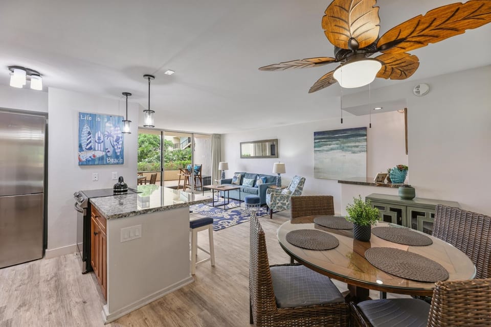 Dining area with comfortable seating for 4